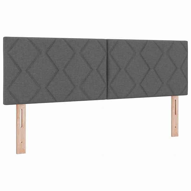 vidaXL Čelo postele Tmavě šedá textil