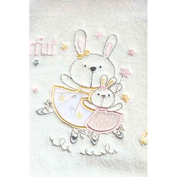 Dětská dárková sada ručník a osuška BUNNY, 2 ks Růžová