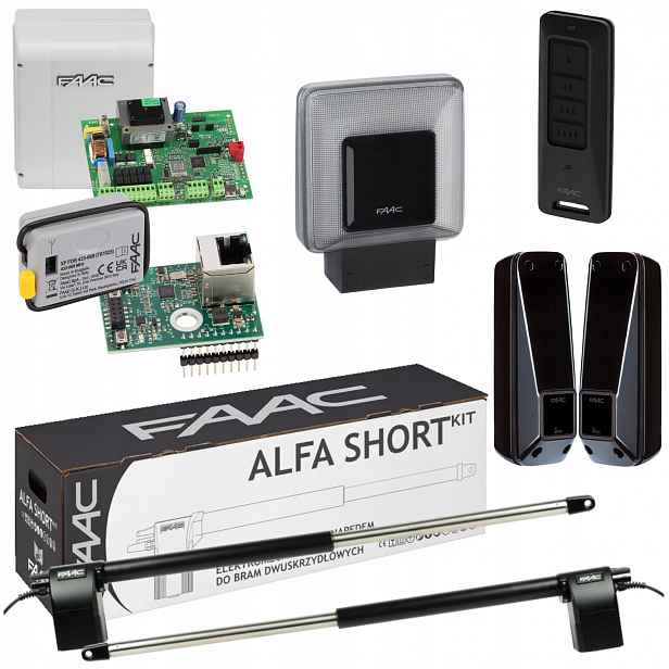 Faac Alfa Short+ Xwbl- WiFi Lan+ Lampa Xled pohon dvoukřídlé brány