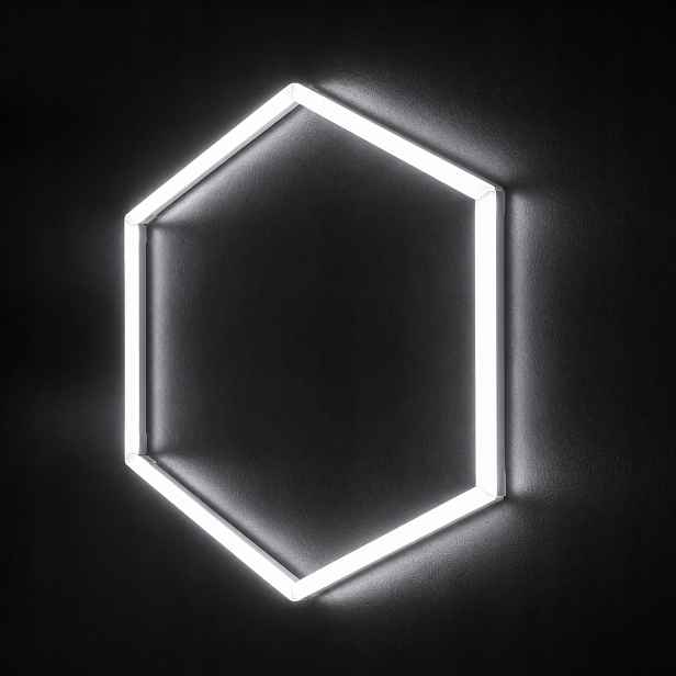 Osvětlení HEX1 Led bílé 42W kadeřnický salon 6500K 92x79 Cm silné