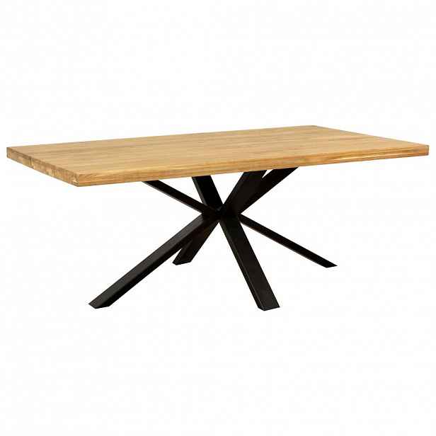 P & B JÍDELNÍ STŮL, dub, černá, barvy dubu, 220/100/77 cm