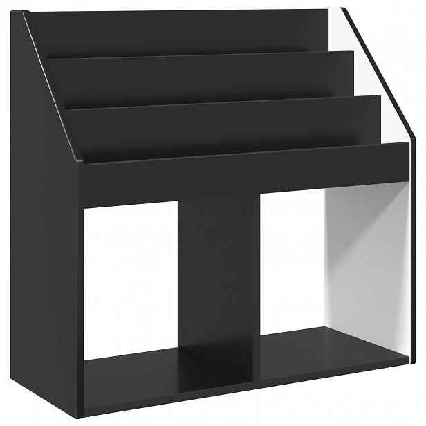 vidaXL Dětský regál Černá 72,5 x 29,5 x 69 cm Kompozitní dřevo