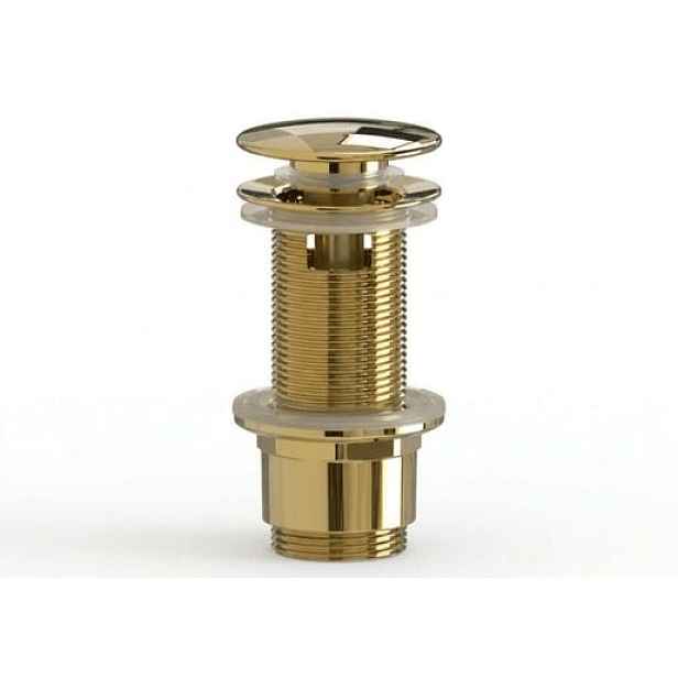 Výpusť k umyvadlu 5/4 SAT Aurum 7,2 cm, zlatá lesklá, plast SATAUCCXG