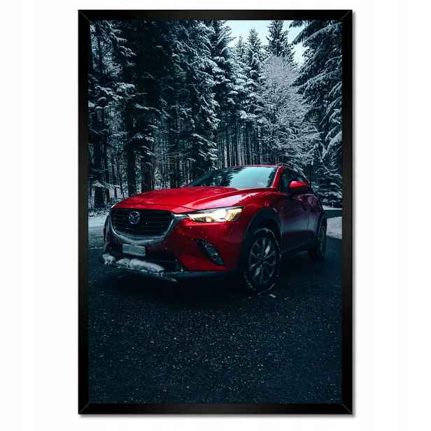 Plakáty v rámu 40x60 Červená Mazda Auto