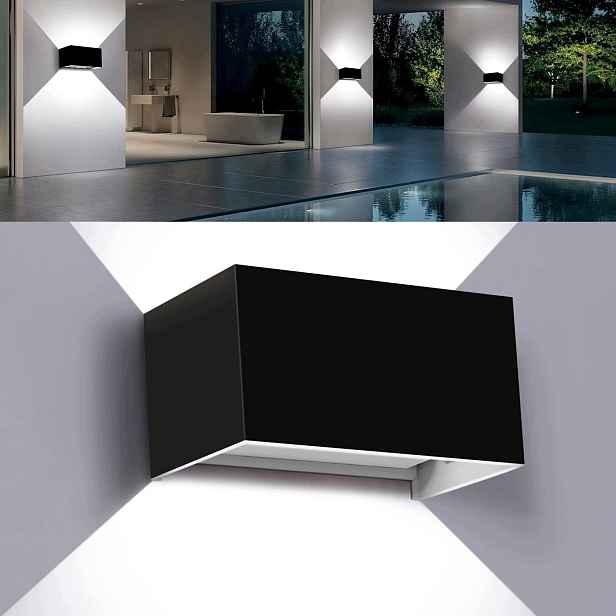 Led nástěnné svítidlo 24W, venkovní/vnitřní reflektor, zahradní lampa