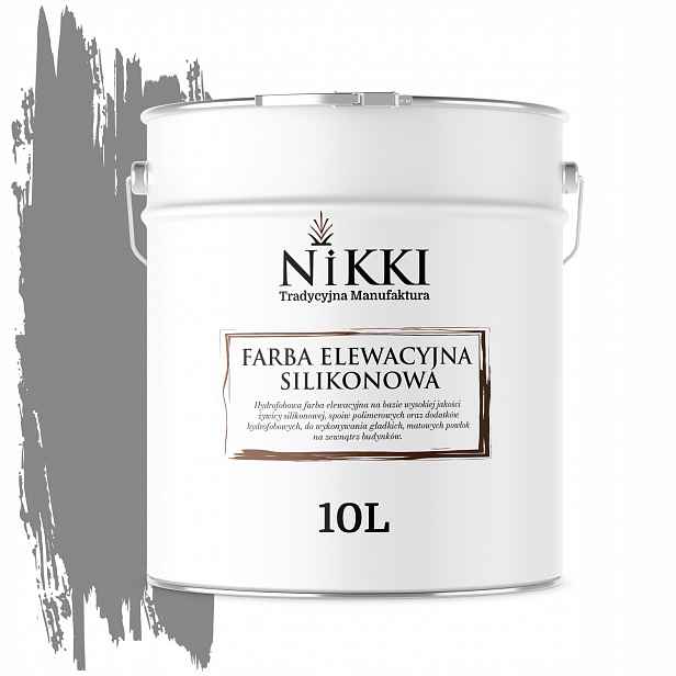 Barva Fasádní 10 l na vnější Uv omítku Šedá ocelová Barvy