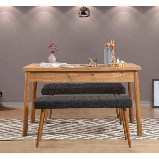 Jídelní set se stolem a lavicí (3 kusy) Costa 1053 - Atlantic Pine, Anthracite