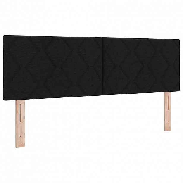 vidaXL Čelo postele Černý 160 cm textil