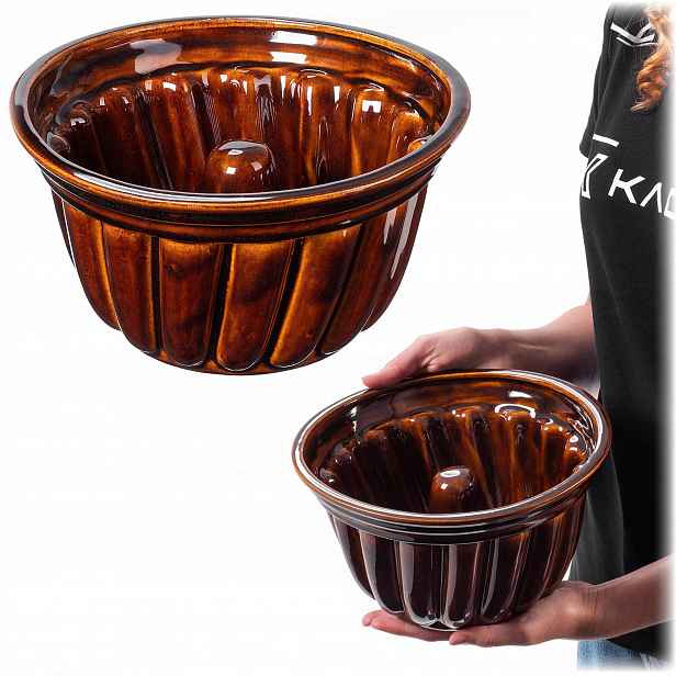 Forma Na Bábovku S Komínem Kameninová K Pečení 24cm 2,5L
