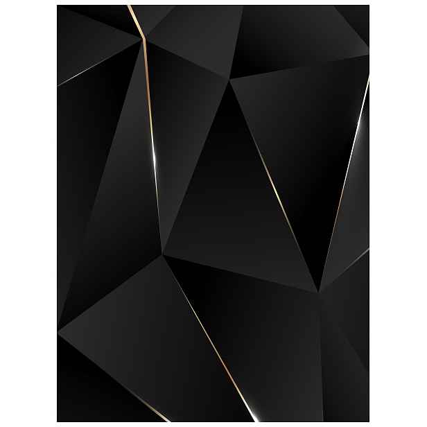 Fototapeta Černé polygony se zlatem geometrie abstrakce 184x254 lepidlo