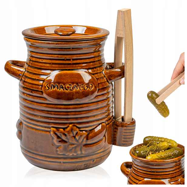 Kameninový sud 3,5 l Hrnec hrnec K Nakládání okurek, zelného jazyka