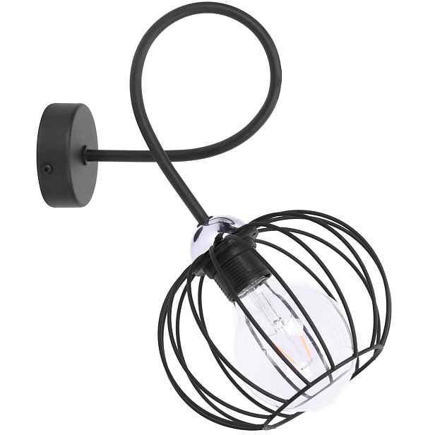 Nástěnná lampa Loftová drátěná Led Chrom E27