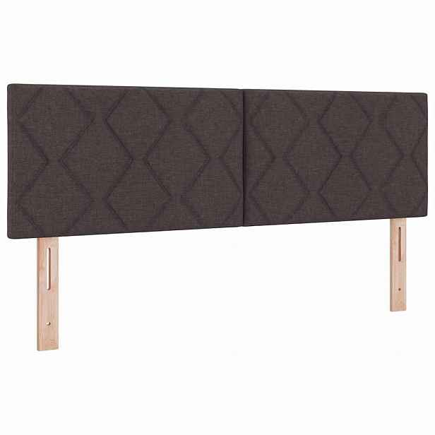 vidaXL Čelo postele Tmavě hnědá 160 cm textil