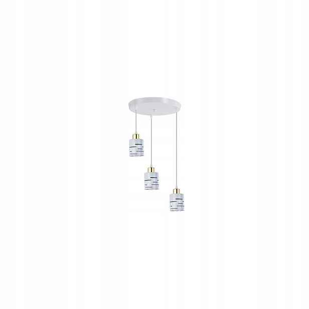 Elen X3 Ocelová Závěsná Lampa Bílá Zlatá 35W IP20