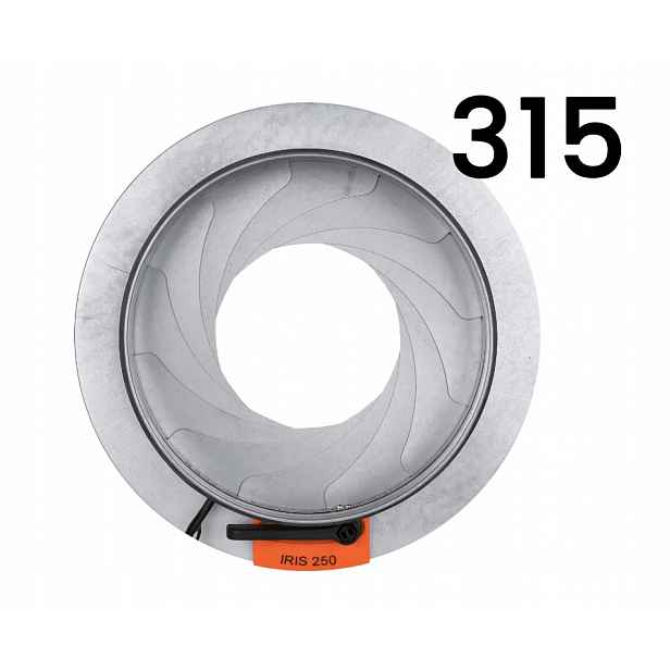 Regulační a měřící čočková klapka pozink Iris 315 mm