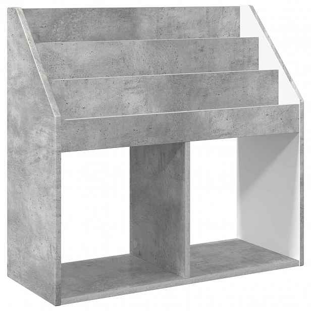 vidaXL Dětský regál Betonově šedá 72,5 x 29,5 x 69 cm Kompozitní dřevo