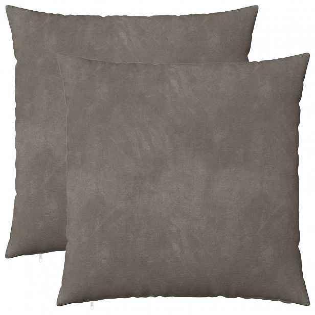 vidaXL Povlak na polštář 2 pcs HEERLEN Světle šedá 80 x 80 cm Samet