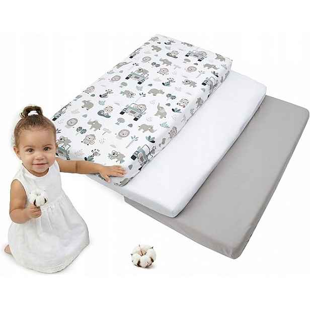3-PAK Prostěradlo s gumičkou 60 x 120 cm do postýlky na matrace 100% bavlna