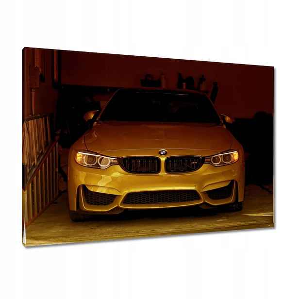 Obrazy 100x70 Zlaté Bmw Sportovní
