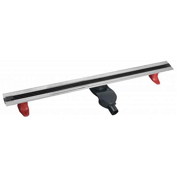 Polysan Slim - Nerezový žlab Spring Black s roštem, délka 120 cm, do prostoru, matná černá SV120B