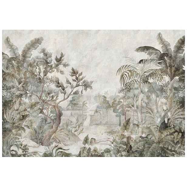 Tapeta Tropický les Zelená džungle vintage Natura 254x184 vinylová lepidlo