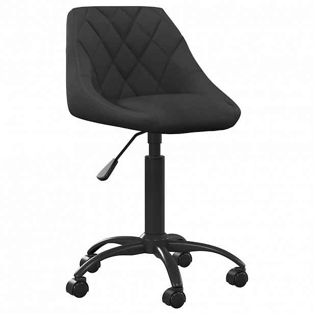 vidaXL Kancelářská židle černá samet