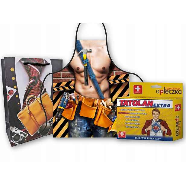Zabawny dárek pro tatínka ke Dni otců! Zástěra Legrační tablety