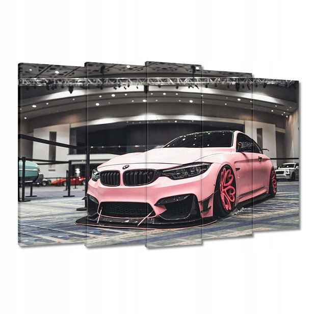 Obrazy 150x95 Růžové Bmw Auto