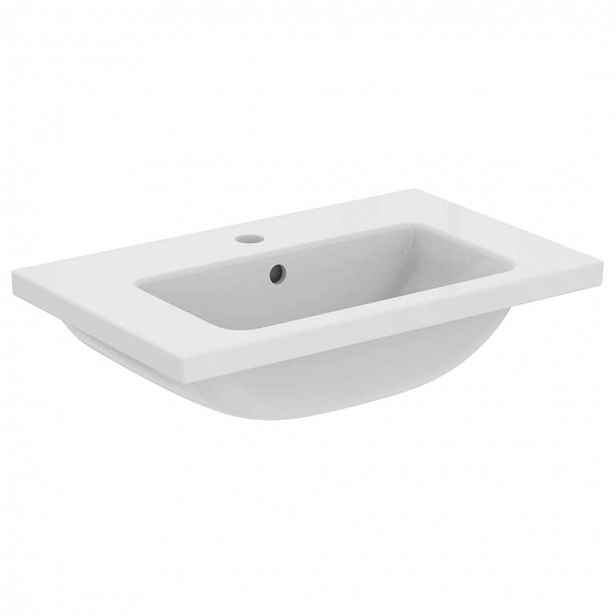 Ideal Standard i.Life S - Umyvadlo nábytkové 61x39x18 cm, s přepadem, otvor pro baterii, bílá T459001