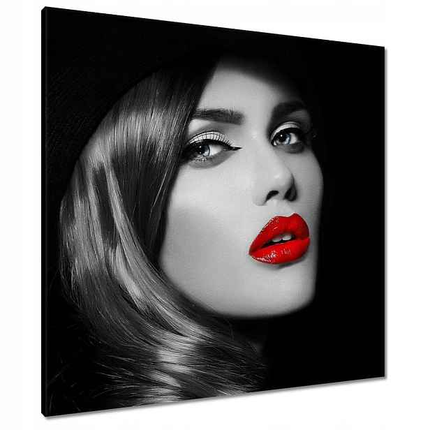 Obrazy 80x80 Lákavé červené rty