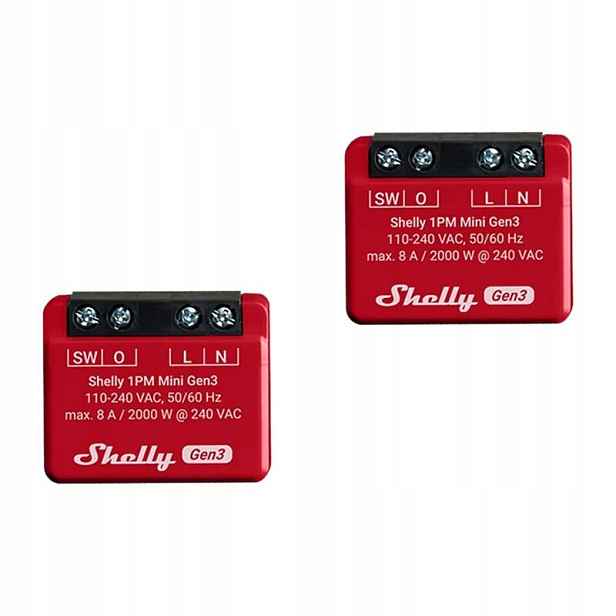 Ovladač Shelly 1PM Mini GEN3 Pokročilé Ovládání Wifi/bluetooth 2KS