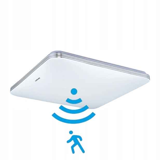 Lampa do koupelny stropní svítidlo koupelnová Led 28W se senzorem pohybu a soumraku