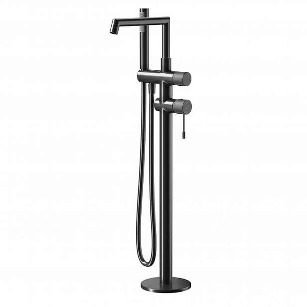 Volně stojící vanová baterie Cersanit Zen černá gun metal S1001-162 Pvd