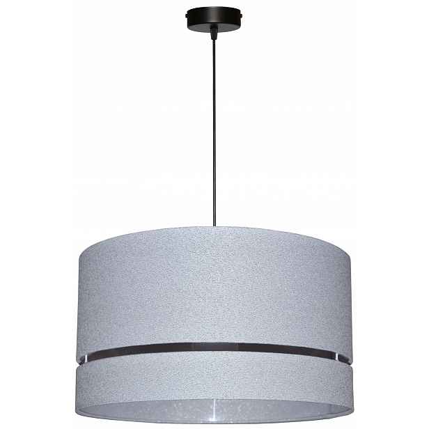 Závěsná stropní lampa Zwis Abażur 40/22 cm E27 Stříbrno-zlatá Bílá Andria