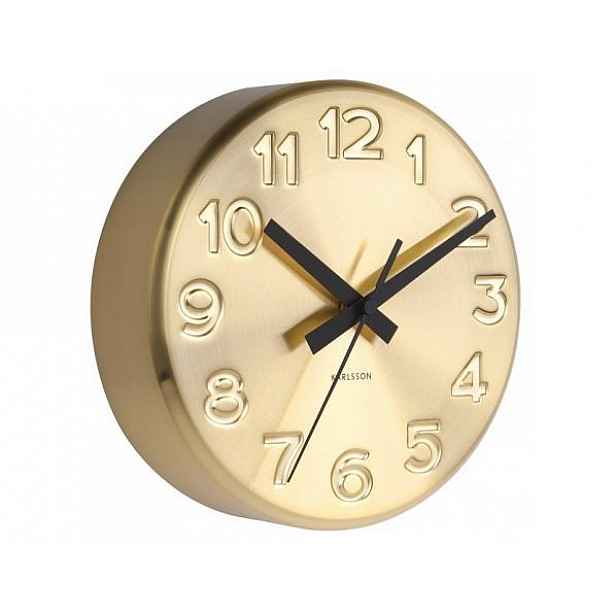 Designové nástěnné hodiny 5477GD Karlsson 19cm