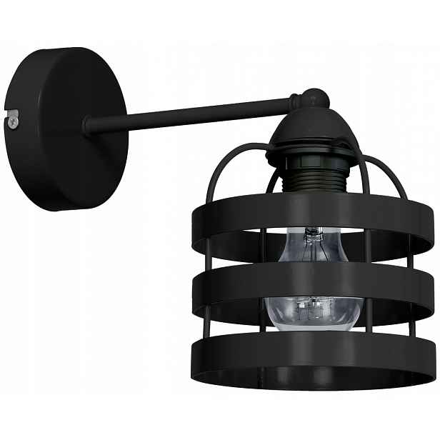 Nástěnná lampa Milagro Lars MLP797 Černá Metal Loft E27 60W