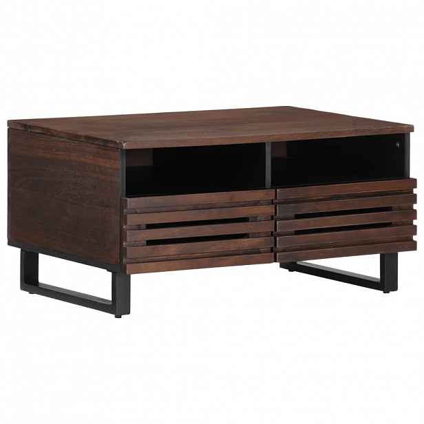 vidaXL Konferenční stolek hnědý 80x55x40 cm masivní mangovníkové dřevo
