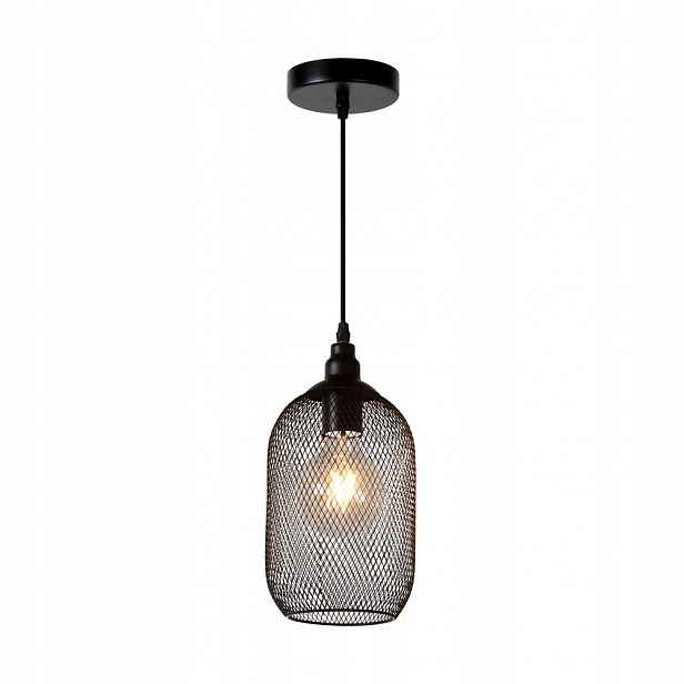 Závěsná lampa černá Mesh industriální nad jídelní stůl 15/30/Lucide