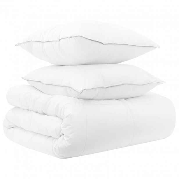 vidaXL Sada přikrývek 3 ks 200 x 200 cm Celoroční Bambus Bílá