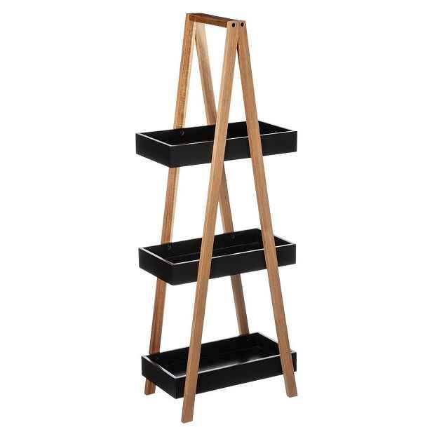Koupelnový stojan, koupelnový regál, třípatrový, Mdf