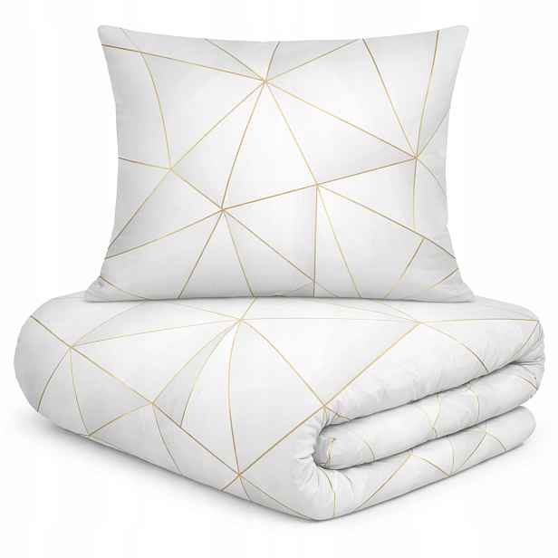 Povlečení Bavlněný satén Prestige 220x200 Geometrické na světlém pozadí