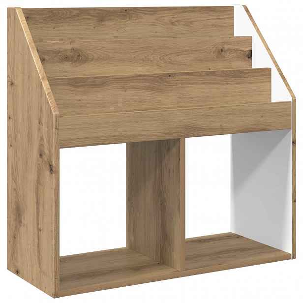 vidaXL Dětský regál s úložištěm Artisanový dub 72,5 x 29,5 x 69 cm
