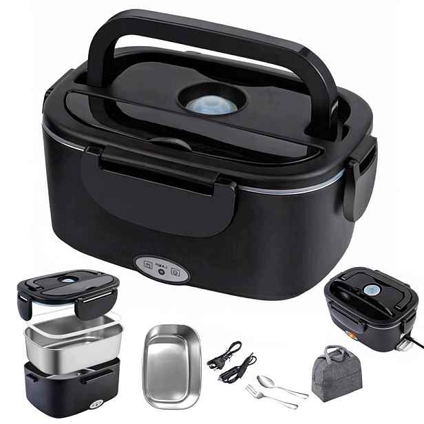 Elektrický Obědový Box Nahřívač Oběda Do Auta, Domu 1.5 L 23*10*17 CM
