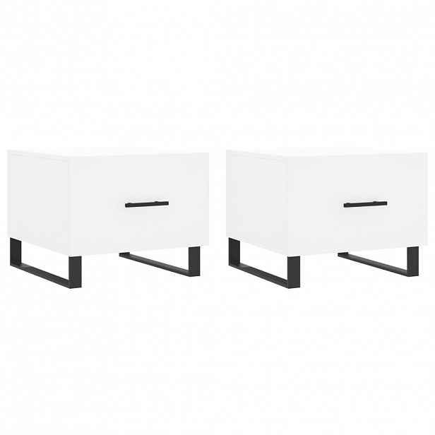 vidaXL Konferenční stolky 2 ks bílé 50 x 50 x 40 cm kompozitní dřevo
