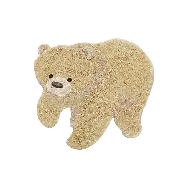 Béžový pratelný ručně tkaný bavlněný dětský koberec 120x122 cm Bear – Lorena Canals