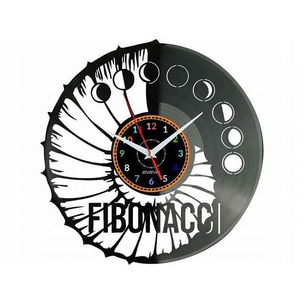 Fibonacci Spiral Nástěnné Hodiny Vinylová Deska Dárek Památka K Narozeninám Pro