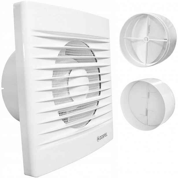 Koupelnový Ventilátor S Škrticí Klapkou A Mřížkou Standard Tichý Fi 120 Polský
