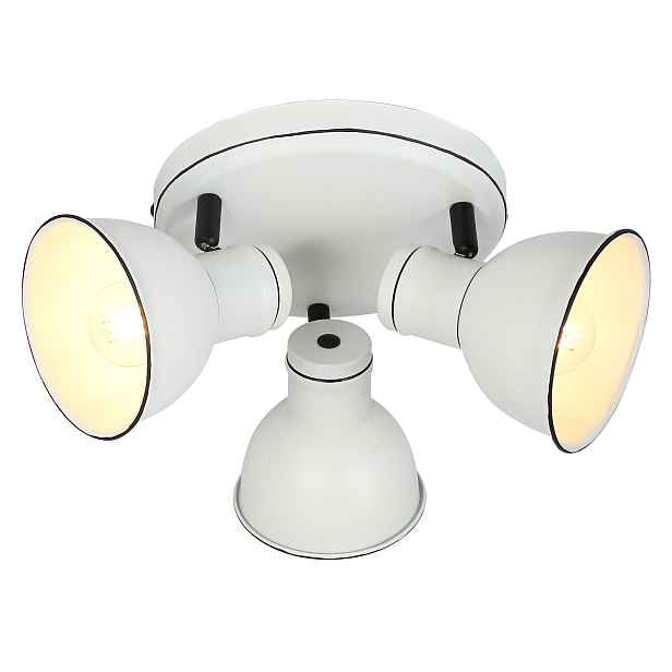 Lampa bílo černá-talířová E14 3x40W Zumba Candelux