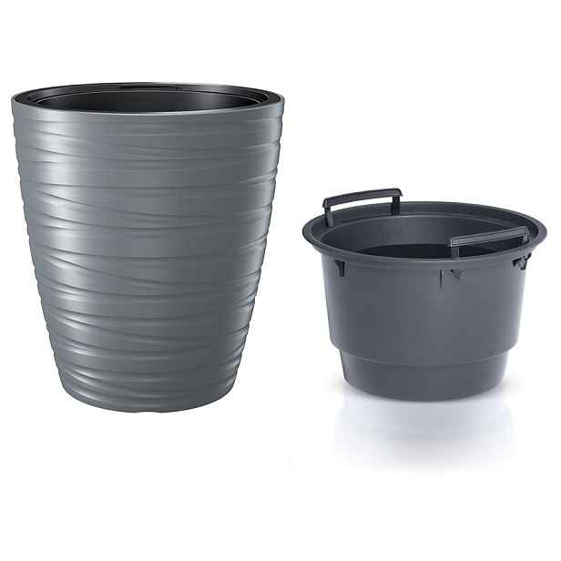 Prosperplast Květináč s vkladem MAXE světle šedý, varianta 37,5 cm
