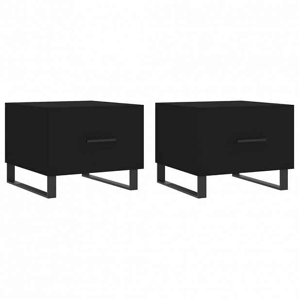 vidaXL Konferenční stolky 2 ks černé 50 x 50 x 40 cm kompozitní dřevo